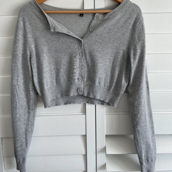 Cropped Grey Cardigan - Picture 1 of 1